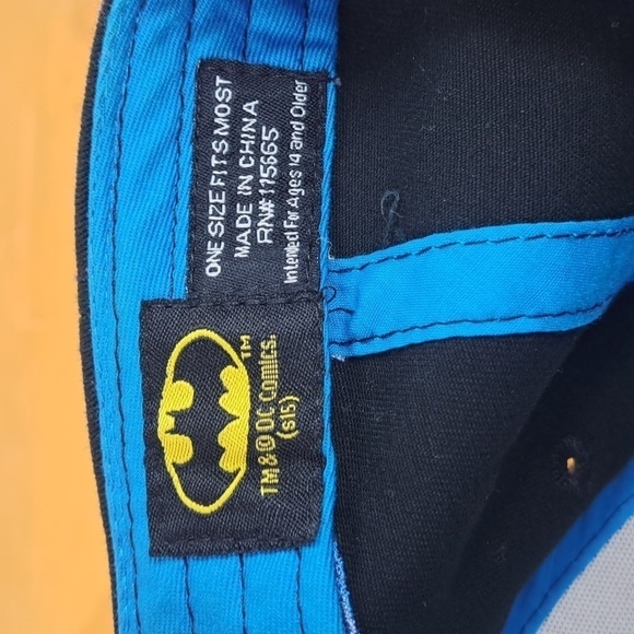 DC Comics Offical Batman Comics embroidered logo casual black snapback hat - Picture 7 of 8